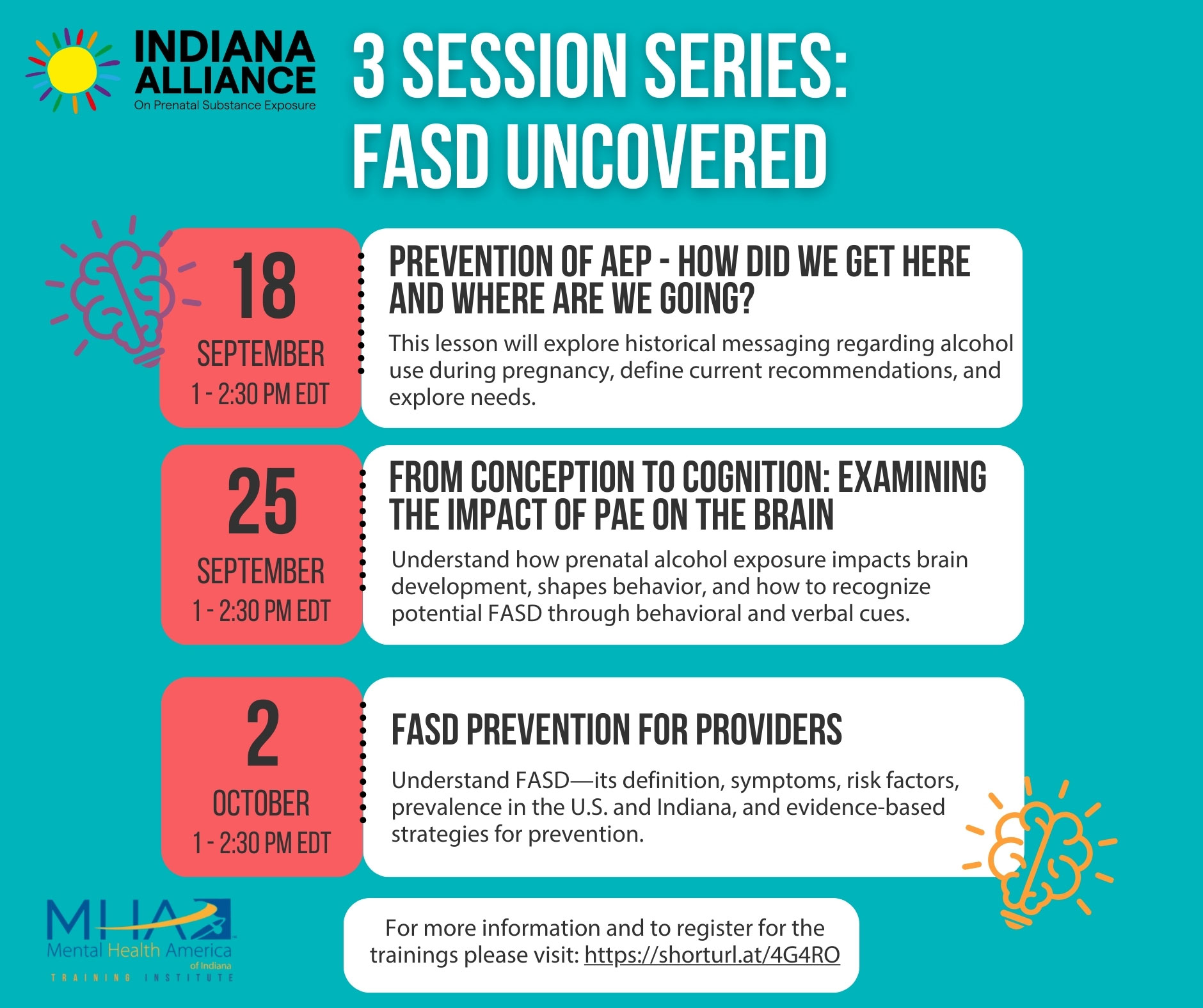 3 sessions series flyer